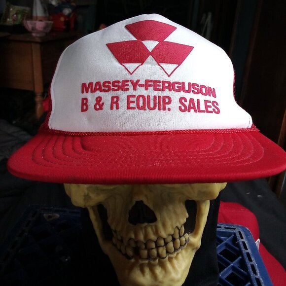 Deadstock Vintage Massey-Ferguson B&R Equipment Sales Snap Trucker Hat Cap - Picture 1 of 7